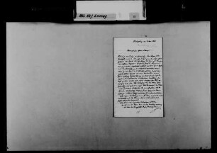 Schreiben von N.N. Lang, Würzburg, an August Lamey: Berufung von Lamey an die Universität Würzburg.