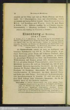 Eisenberg mit Moritzburg