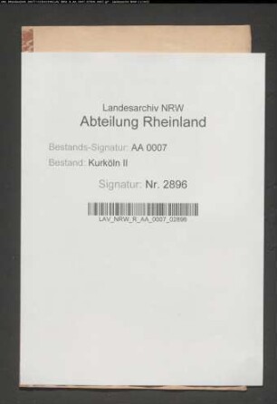 Gedruckte Deduktion des Domkapitels über den Religionsstand in Rheinberg (ohne Titel)