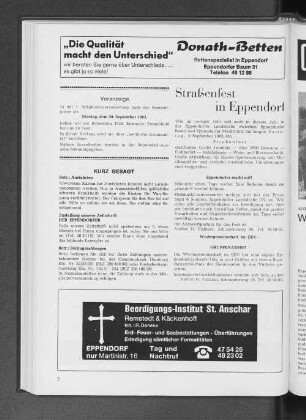 Straßenfest in Eppendorf