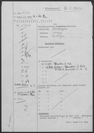 Münklingen: Visitationsbericht mit Pfarrbericht 1965
