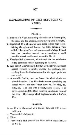 Explanation Of The Sepulchral Vases.