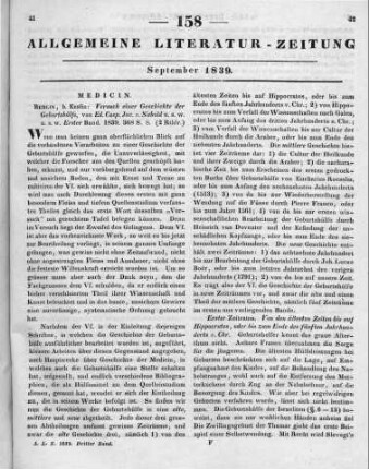 Siebold, E. C. J. v.: Versuch einer Geschichte der Geburtshülfe. Bd. 1. Berlin: Enslin 1839