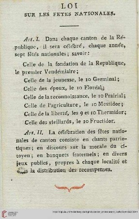 Loi sur les Fetes nationales