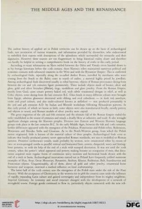 The Middle Ages and the Renaissance