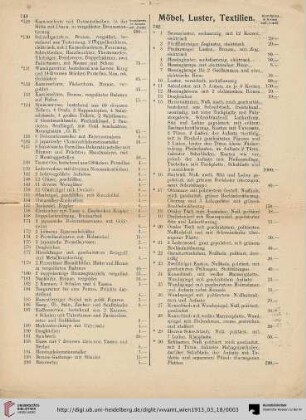 Möbel, Luster, Textilien (Nr. 742*1-743*44)