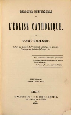 Histoire universelle de l'église catholique, 3. 588 - 7, avant J.-C.