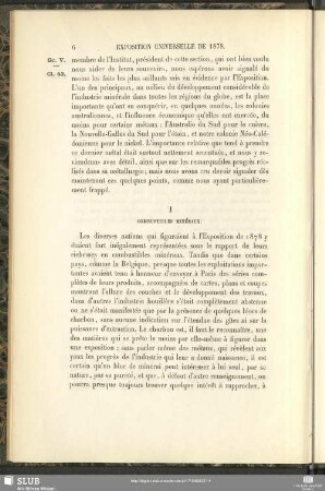 I. Combustibles Minéraux