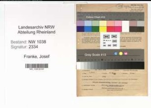 Entnazifizierung Josef Franke , geb. 29.07.1908 (Gastwirt)