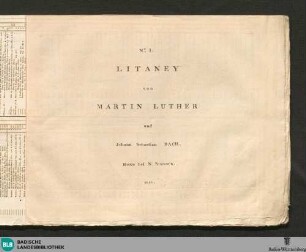 Iter Band ; 1: No. 1. Litaney von Martin Luther und Johann Sebastian Bach