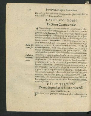 Caput Tertium. De modo probandi & improbandi hanc quaestionem.