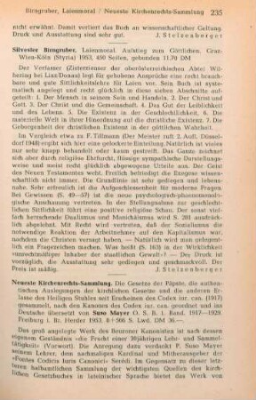 235 [Rezension] Birngruber, Sylvester, Laienmoral