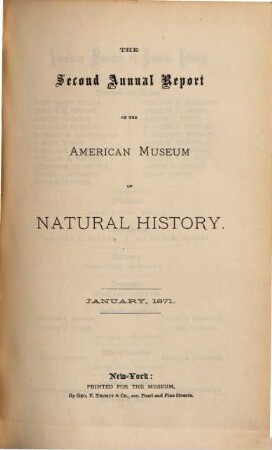 Annual report : for the year .... 2. 1871