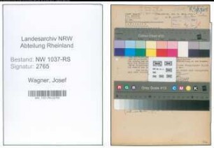 Entnazifizierung Josef Wagner , geb. 05.08.1899 (Polizist)