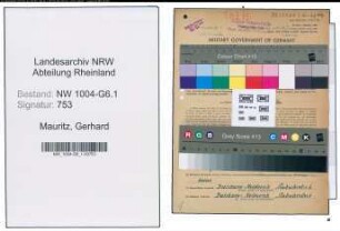 Entnazifizierung Gerhard Mauritz , geb. 18.07.1894 (Meister)