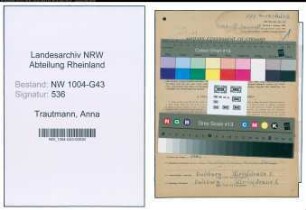 Entnazifizierung Anna Trautmann , geb. 12.05.1909 ()
