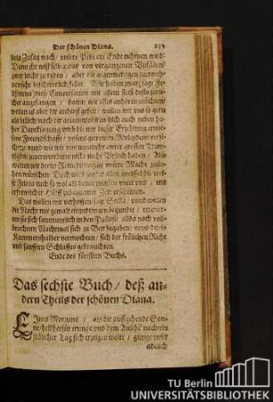 Das sechste Buch/ deß andern Theils der schönen Diana.