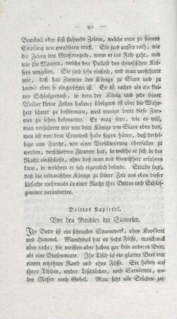 Drittes Kapitel. Von den Meublen der Siamesen