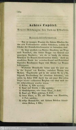 Achtes Capitel. Neuere Bildungen des linken Elbufers