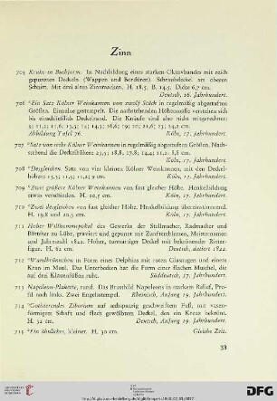 Zinn (Nr. 705-726)