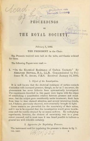 Proceedings of the Royal Society. 35, 35. 1883