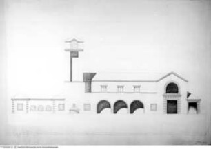 Aufriss der Hauptfassade