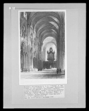 Wanderungen im Norden von England, Band 2 — Bildseite gegenüber Seite 48 — Durham Cathedral, from the nave