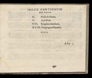 Index Cantionum