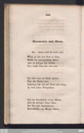 Harmonie mit Gott.