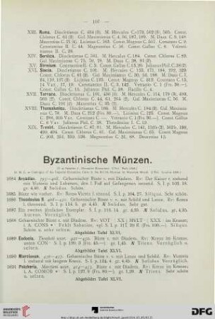 Byzantinische Münzen (Nr. 1684-1710)