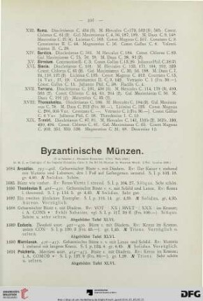 Byzantinische Münzen (Nr. 1684-1710)