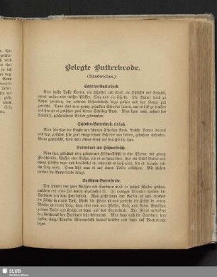Belegte Butterbrode. (Sandwiches)