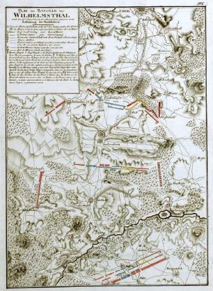 WHK 26 Deutscher Siebenjähriger Krieg 1756-1763: Plan der für die Alliierten siegreichen Schlacht bei Wilhelmsthal, 24. Juni 1762