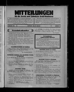 Jahrgang 1931, Hamburg, den 25. Oktober, Nummer 43
