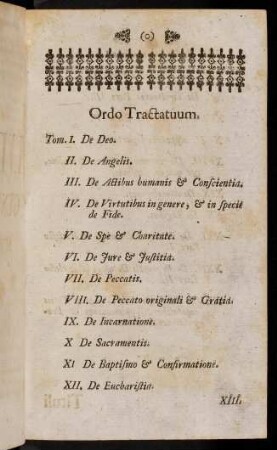A1r-A1v, Ordo Tractatuum.