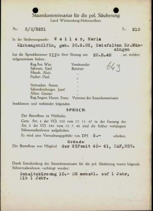 Weiler, Maria
