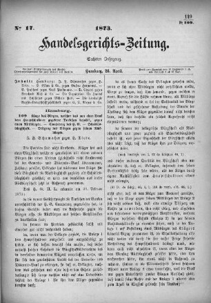 No. 17. 26. April 1873