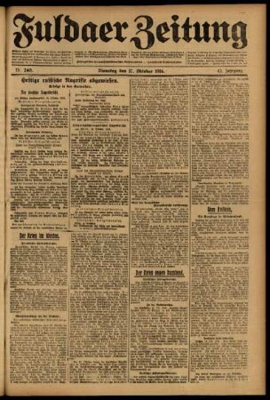 Ausgabe vom Dienstag, den 17. Oktober 1916.
