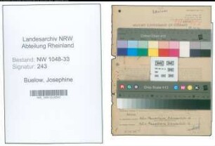 Entnazifizierung Josephine Buelow , geb. 19.09.1908 (Lehrerin)