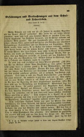 Erfahrungen und Beobachtungen aus dem Schul- und Lehrerleben : (Schluß)