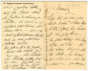 Brief von Louise Dumont an Gustav Lindemann