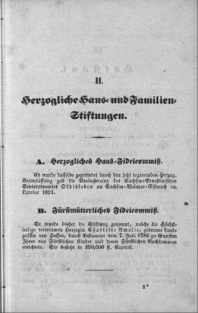 II. Herzogliche Haus- und Familien-Stiftungen