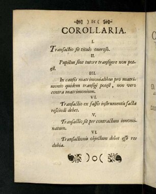 16, Corollaria