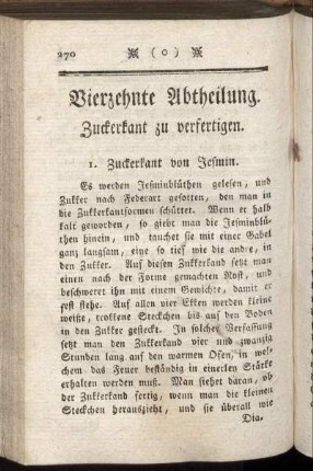 Vierzehnte Abtheilung. Zuckerkant zu verfertigen.
