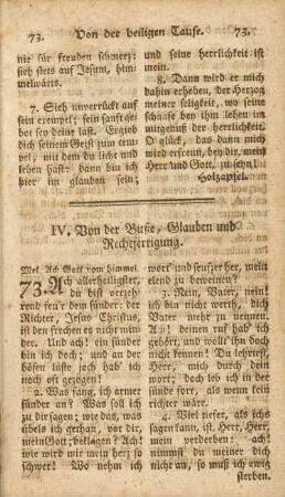 IV. Von der Buße, Glauben und Rechtfertigung