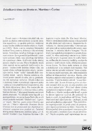 Zriedkavá téma zo života sv. Martina v Čeríne