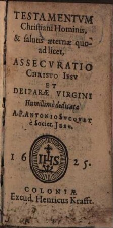 Testamentum christiani hominis