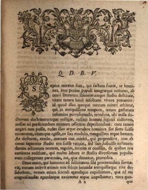 De Sapientia Proverbiali Vetervm Germanorvm Exemplis Illvstrata Praefatvs