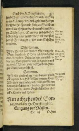 Am achzehendten Sontage nach der H. Dreyfaltigkeit.