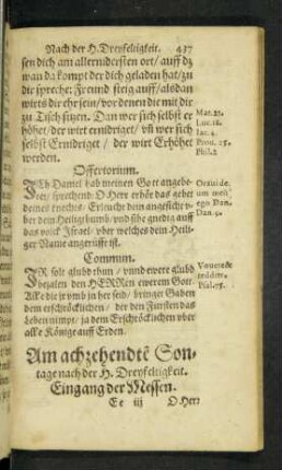 Am achzehendten Sontage nach der H. Dreyfaltigkeit.